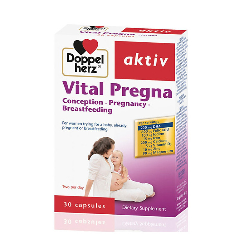 Thực Phẩm Chức Năng Viên Bổ Bà Bầu DoppelHerz Vital Pregna (30 viên)
