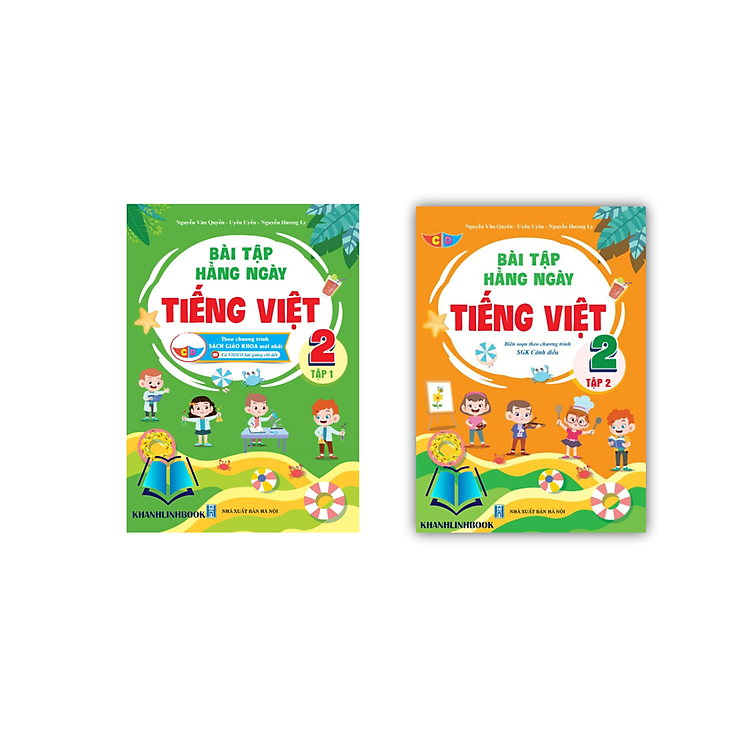Combo Bài Tập Hằng Ngày Tiếng Việt Lớp 2 – Tập 1 + 2
