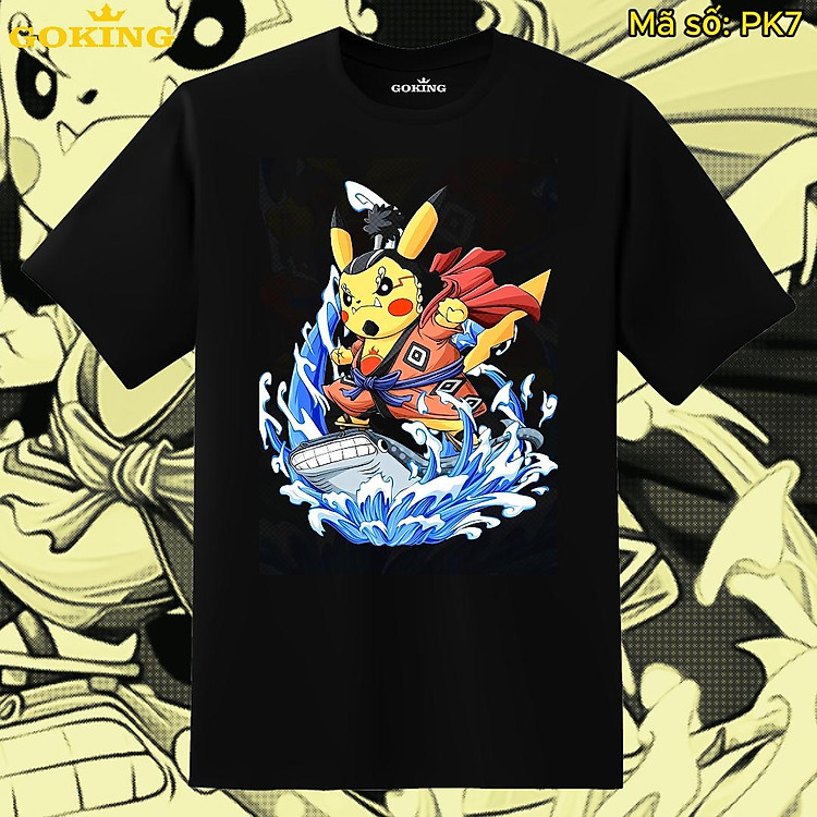 7 mẫu áo thun pokemon siêu dễ thương cho nữ nam, trẻ em, bé gái trai. Áo phông in hình anime, pikachu, Gyarados, Lizardon