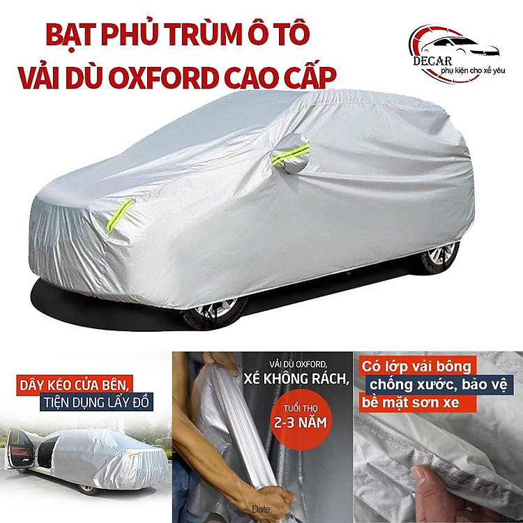 Bạt che phủ bảo vệ xe Vinfast Fadil, bạt vải dù Oxford thông minh trùm phủ kín xe ô tô 5 chỗ chống nắng, nóng, mưa