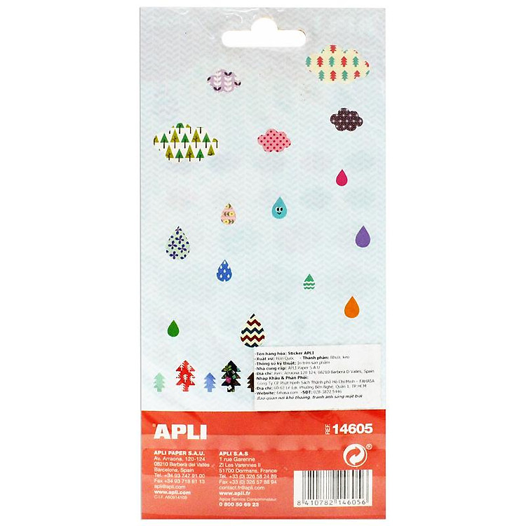 Sticker Mây, Giọt Nước Và Cây - APLI 14605 - Ảnh 5