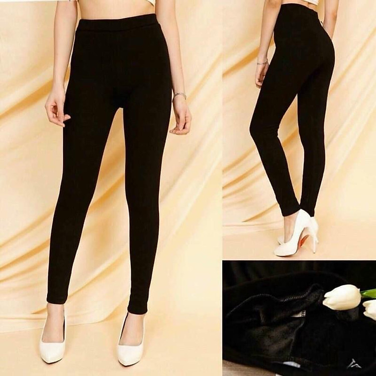 Quần legging lót nỉ trong siêu ấm. Size S M L XL