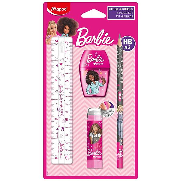 Bộ Dụng Cụ Học Tập Barbie (4 món)