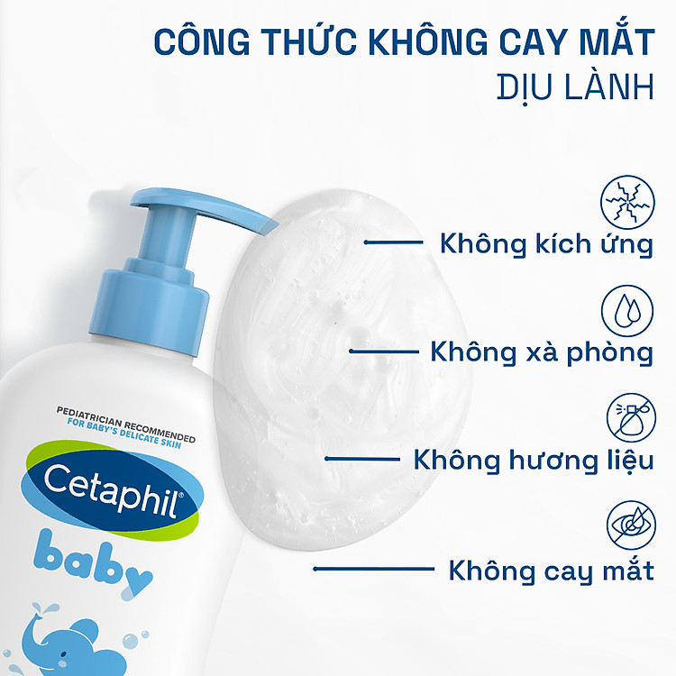 Sữa tắm gội Cetaphil Baby 400ml Chính hãng Tiết kiệm - Hình ảnh 3