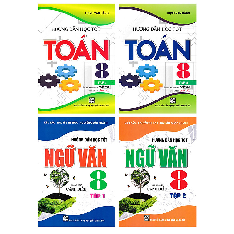 Combo Hướng Dẫn Học Tốt Toán 8 + Hướng Dẫn Học Tốt Ngữ Văn 8 (Bám Sát SGK Cánh Diều) (Bộ 4 Cuốn)_HA