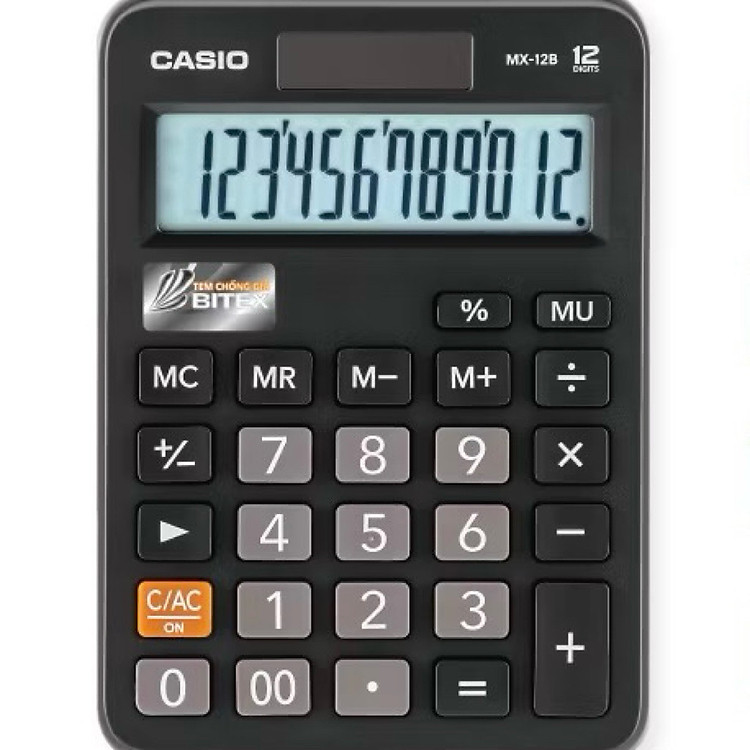 Máy Tính CASIO MX12B – Đen