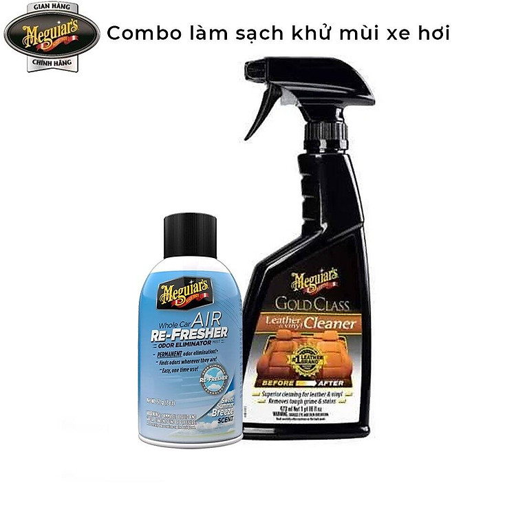 Meguiar's Combo làm sạch và khử mùi nội thất xe hơi (2 sản phẩm) - CB2311