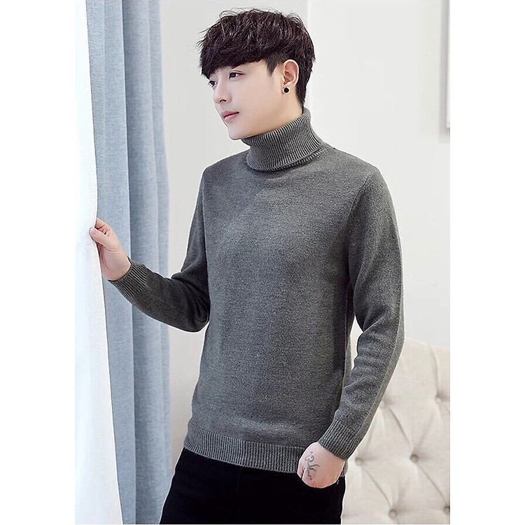 Áo cổ lọ len nam nữ TS12
