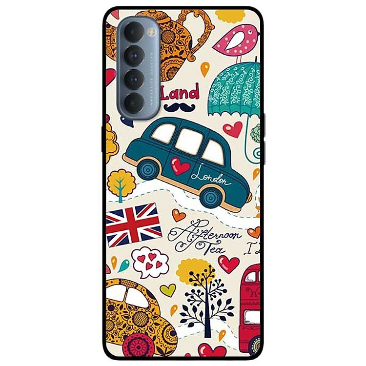 Ốp lưng dành cho Reno 4 Pro mẫu Họa Tiết England