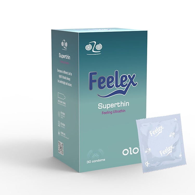 Bao cao su OZO Feelex Superthin - Hộp 30bcs