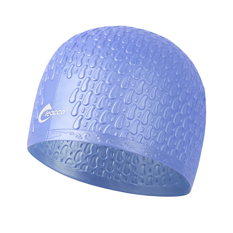 Nón bơi Cleacco silicon trùm kín hết dầu tạo cảm giác êm ái thoải mái, không thấm nước, dành cho vận động viên chuyên nghiệp hoặc người có sở thích đi bơi hằng ngày - Hàng Chính Hãng