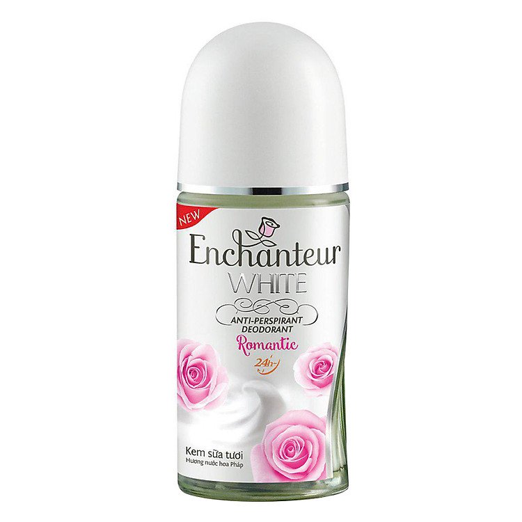 Lăn Khử Mùi Dưỡng Trắng Hương Nước Hoa Enchanteur Romantic (50ml) - Tặng Nước Hoa Romantic (4.5ml)