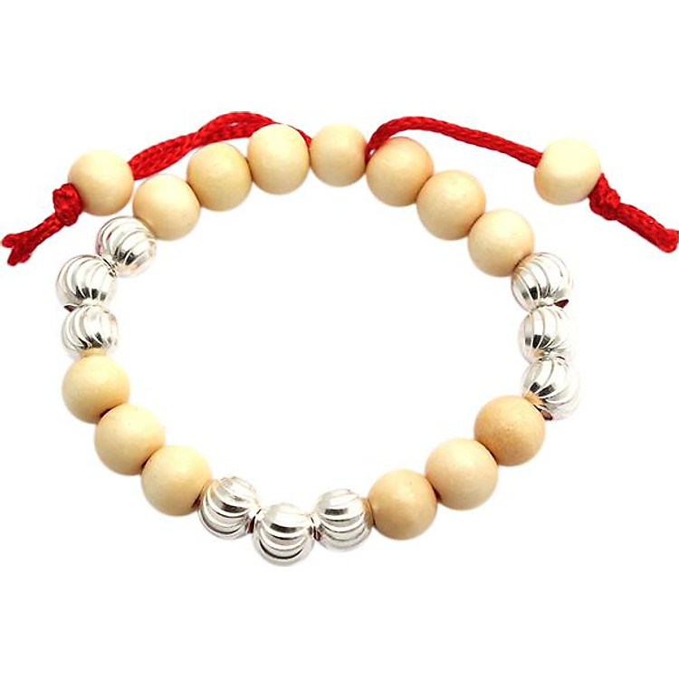 Lắc Tay Lắc Chân Trẻ Em Vòng Dâu Tằm Bạc Hiểu Minh LTE051