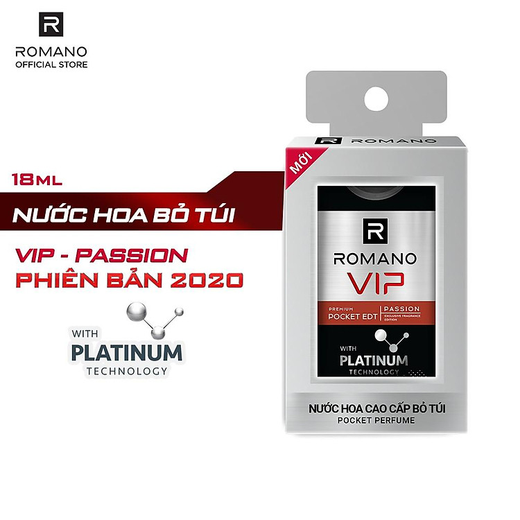 Nước hoa bỏ túi Romano Vip Passion sang trọng cuốn hút 18ml