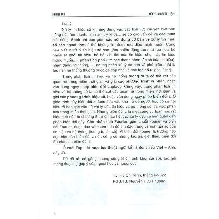 Xử Lý Tín Hiệu Số, Tập 1 - Ảnh 6