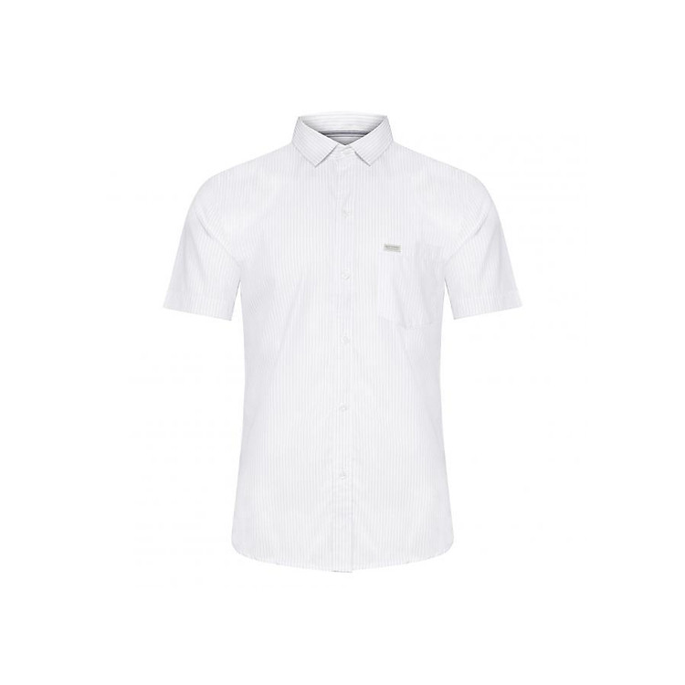 Áo sơ mi nam sọc nhỏ màu trắng ngắn tay SB02