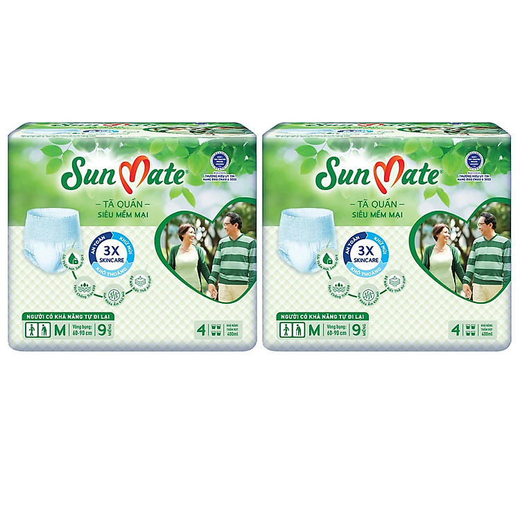 Combo 2 Gói Tã Quần Sunmate M9 Chính hãng Ưu đãi