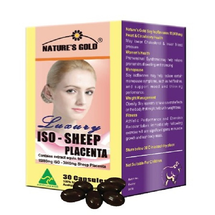 Viên Uống Cân Bằng Nội Tiết Tố Nữ Nature's Gold Iso - Iso Sheep Placenta