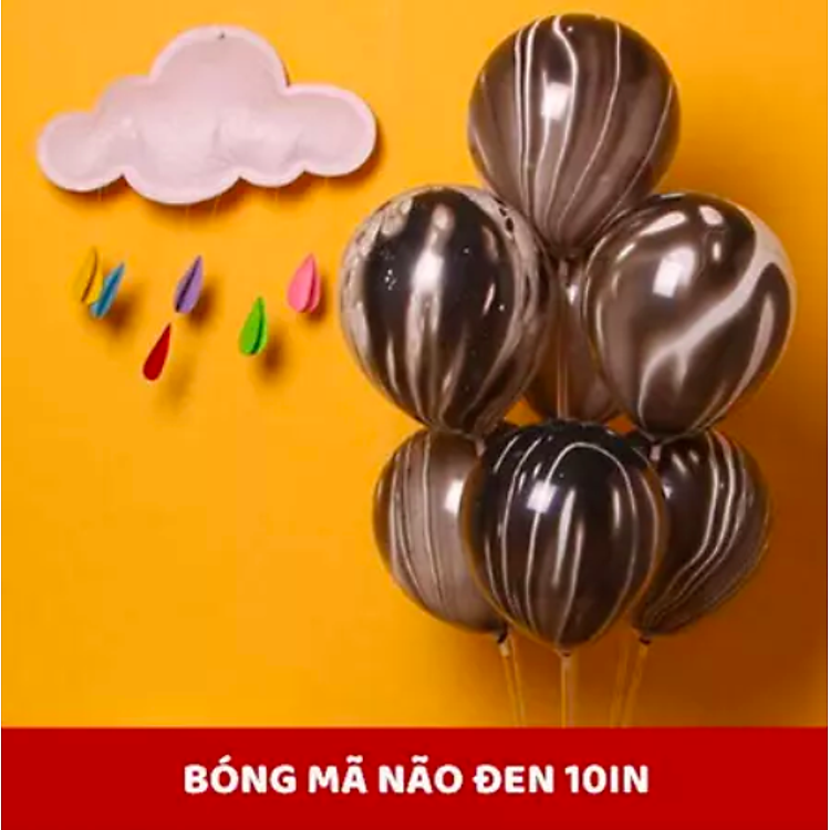 Bóng bay vân đá Sơn Thuỷ (100 chiếc) - Vàng - Ảnh 4
