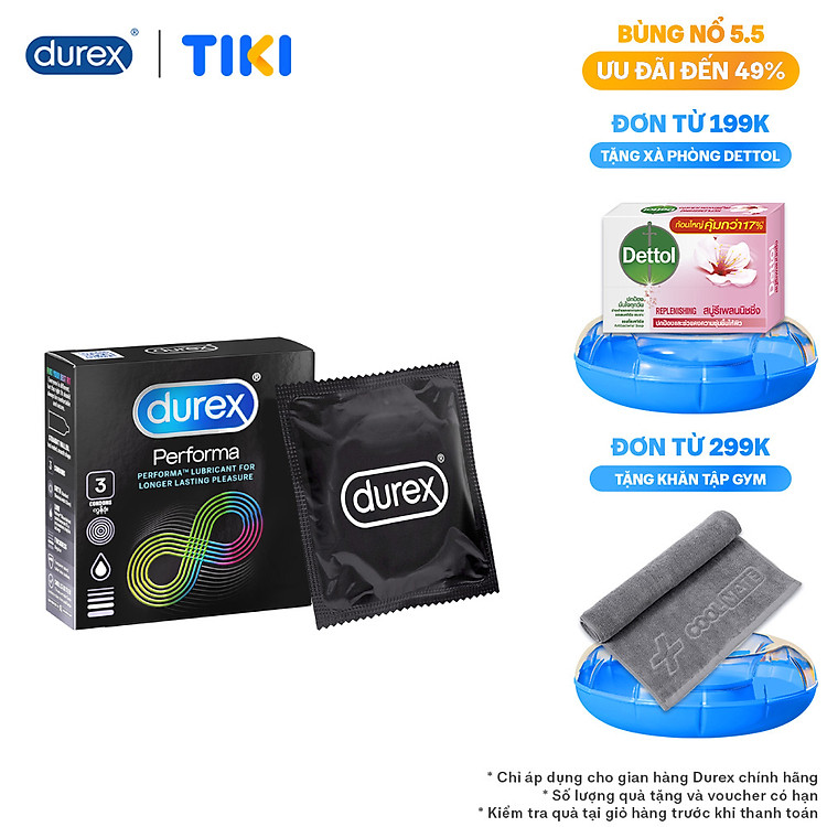 Bao cao su Durex Performa 3 bao