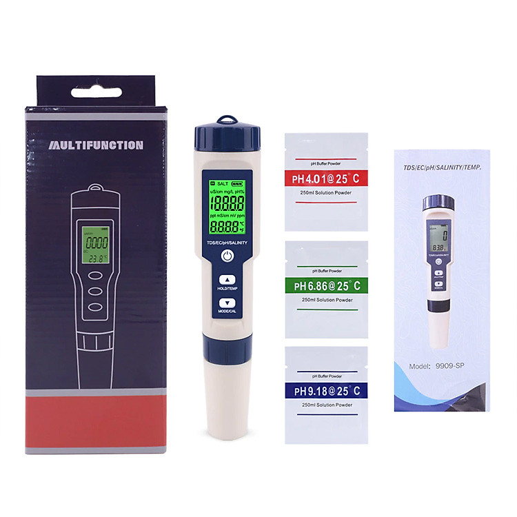 Bút đo 5 chức năng pH / Mặn / EC / TDS / Nhiệt độ