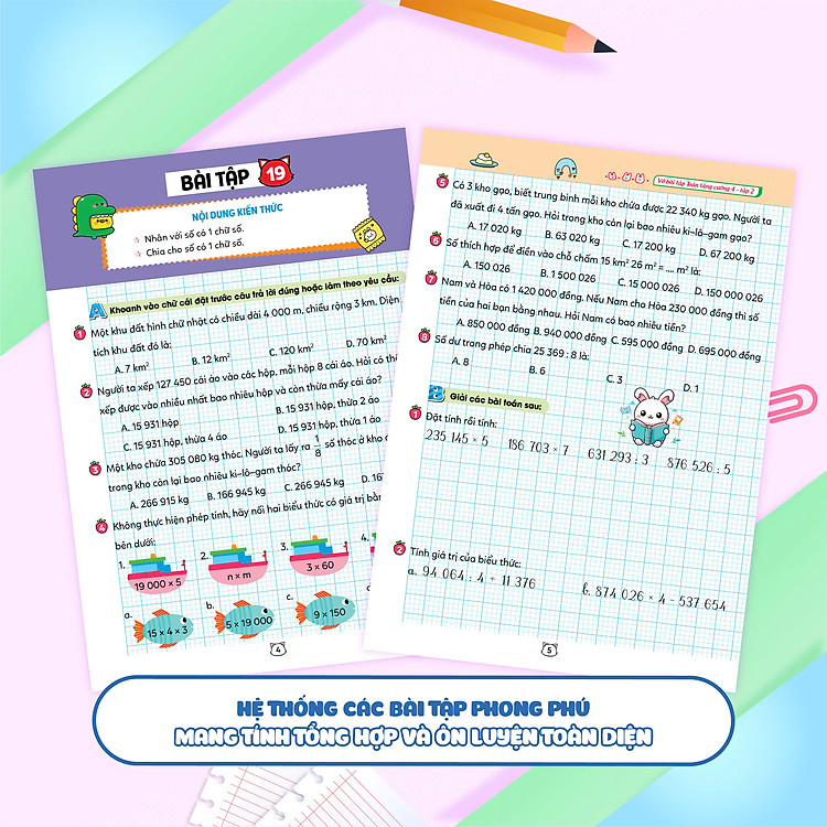 Vở bài tập Toán tăng cường lớp 4 (2 Tập) - Ảnh 7