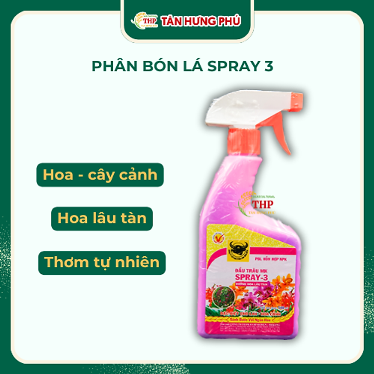 Phân Bón Lá Cao Cấp NPK Đầu Trâu MK SPRAY-3 Bình 500ml