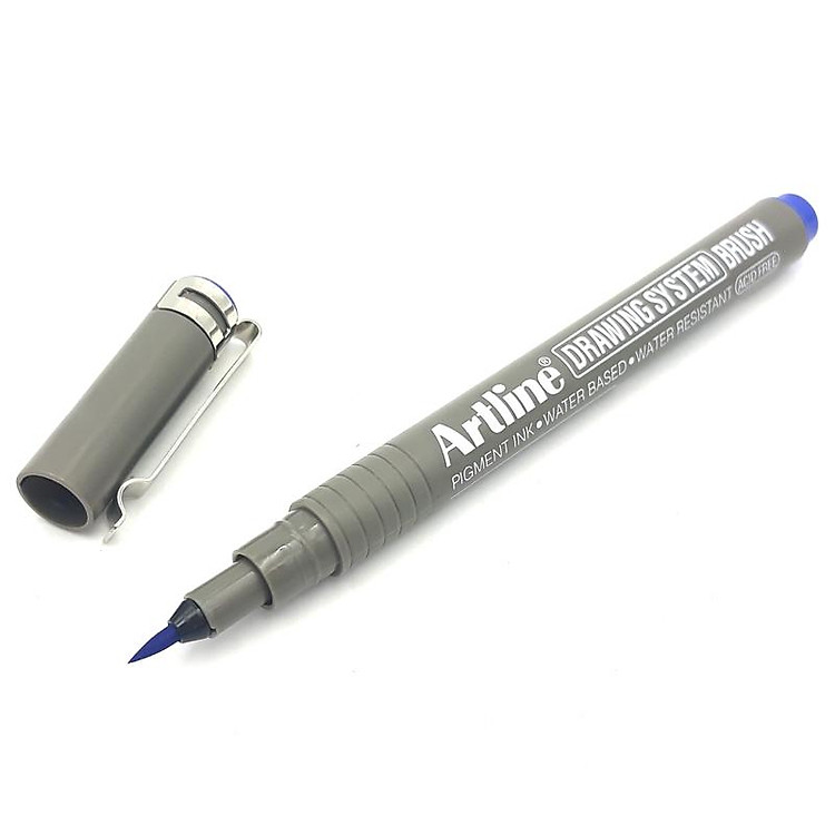 Bút Vẽ Kĩ Thuật Brush Artline EK-23FN - Màu Xanh - Ảnh 3