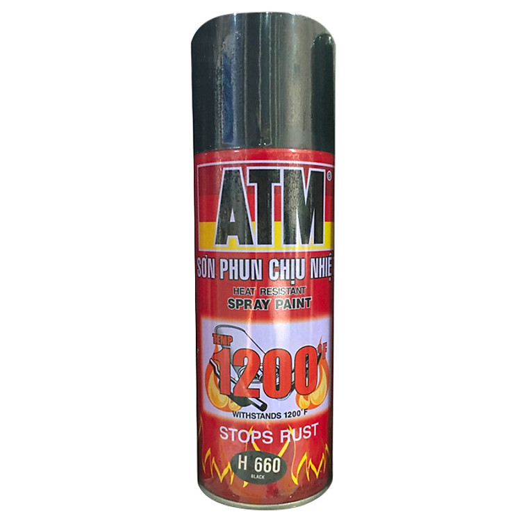 Sơn Xịt Chịu Nhiệt Độ Cao ATM H660 (Sơn Đen)