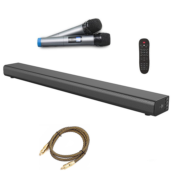Tặng Kèm Dây Audio Quang Mạ Vàng 24K - Loa Thanh Soundbar TV L5 Âm Thanh Vòm Lập Thể Surround 3D 5.1 Kết Nối Bluetooth Âm Thanh Trung Thực Sống Động Kèm 02 Micro Chuyên Dụng Hát Karaoke Cực Hay