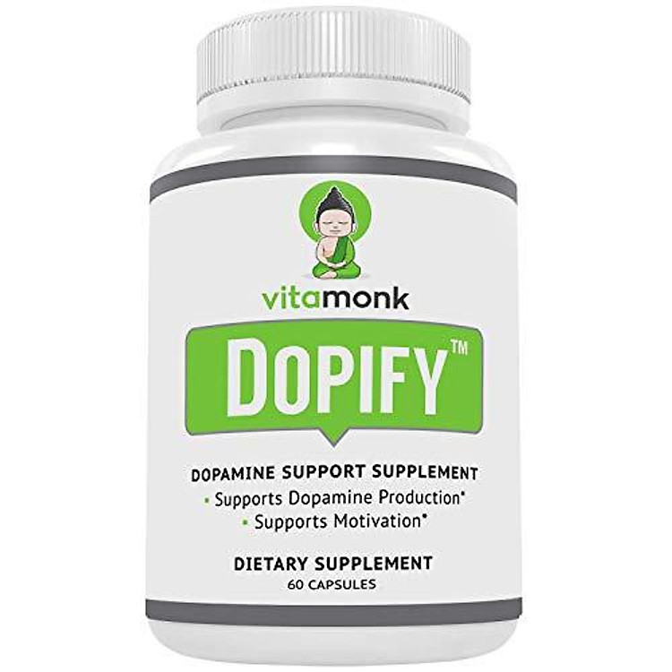 Dopify Dopamine Supplement by VitaMonk - Dopamine Booster with Uridine Monophosphate, Mucuna Pruriens, L-Theanine, Tyrosine and More - No Artificial Fillers, Just Brain Food - 60 Capsules