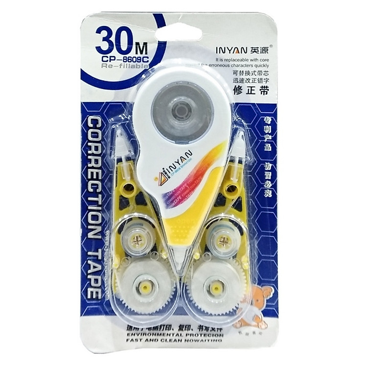 Bút Xóa Kéo InYan CP-8609C - Màu Vàng