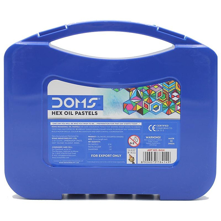 Hộp Bút Sáp Dầu Hex Oil Pastels DOMS 8414 (12 chiếc) - Ảnh 5