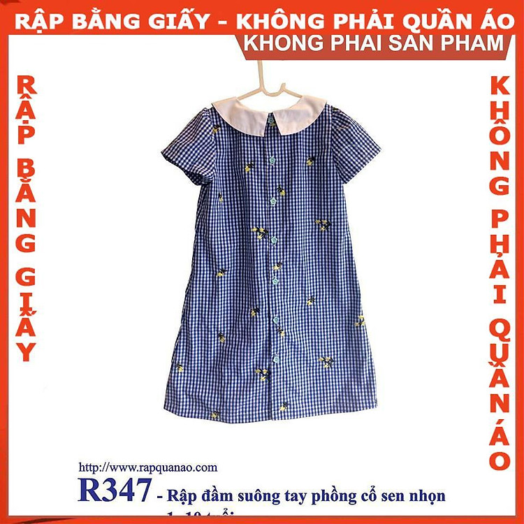 Rập Giấy A0 Đầm Bé Gái R347 (3 chiếc)