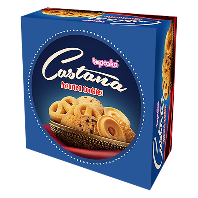Bánh Cookies TOPCAKE CASTANA (Hộp 395g) - Màu ngẫu nhiên