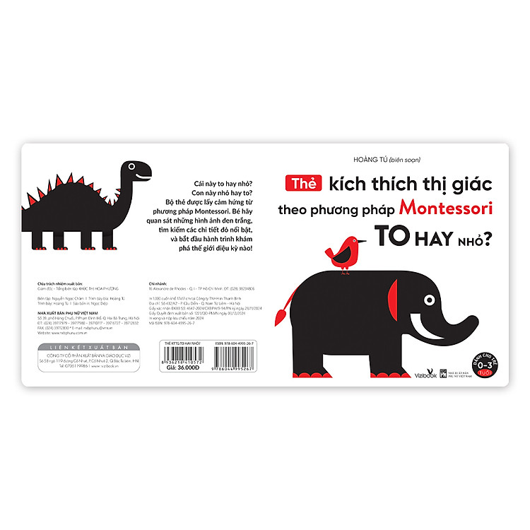 Thẻ Kích Thích Thị Giác Montessori cho Trẻ 0-3 Chính hãng Tiết kiệm