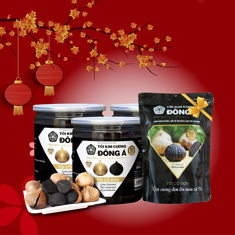 Combo 3 Hộp Tỏi Kim cương Đông Á 200g - Tỏi đen cô đơn SX theo công nghệ Nhật Bản, hỗ trợ tốt cho sức khỏe - Kiểm nghiệm chất lượng bởi Bộ Y Tế, Intertek