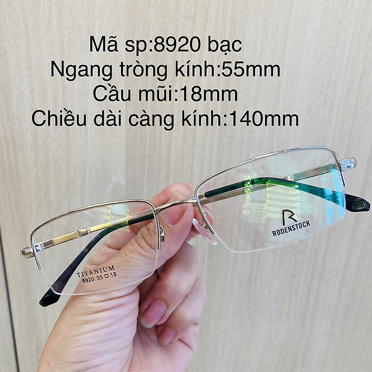 Gọng kính titanium 8911 8913 8914 8920 nửa khung thời trang nam siêu nhẹ siêu bền OURESS