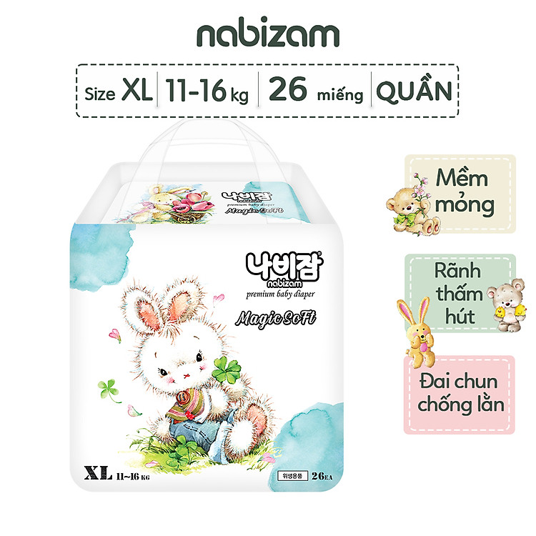 Tã Quần Nabizam Magic Soft Size XL Uy tín Ưu đãi