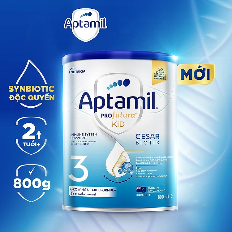 Thực phẩm bổ sung Aptamil Profutura Kid Cesarbiotik 3 Growing Up Milk Formula (Dành cho trẻ từ 24 tháng tuổi trở lên) - 800g