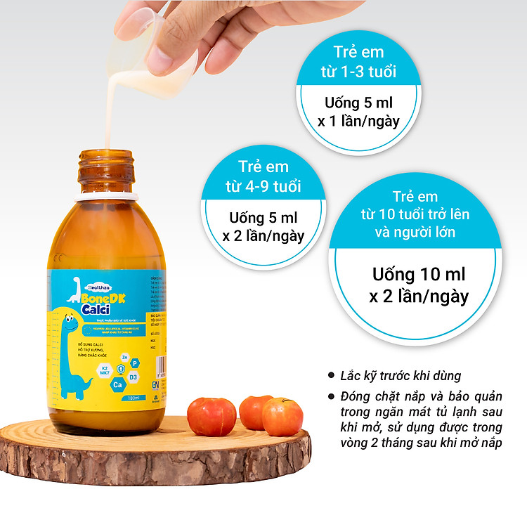 Healthza BoneDK Calci cho bé 180ml Ưu đãi - Hình ảnh 4