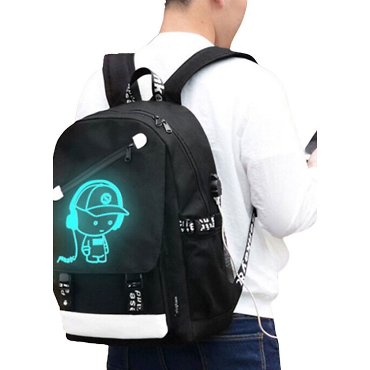 Balo Nam KOJIBA Phát Sáng Có Sạc USB, Khóa Chống Chộm, Chống Nước Balo Đi Học Cao Cấp