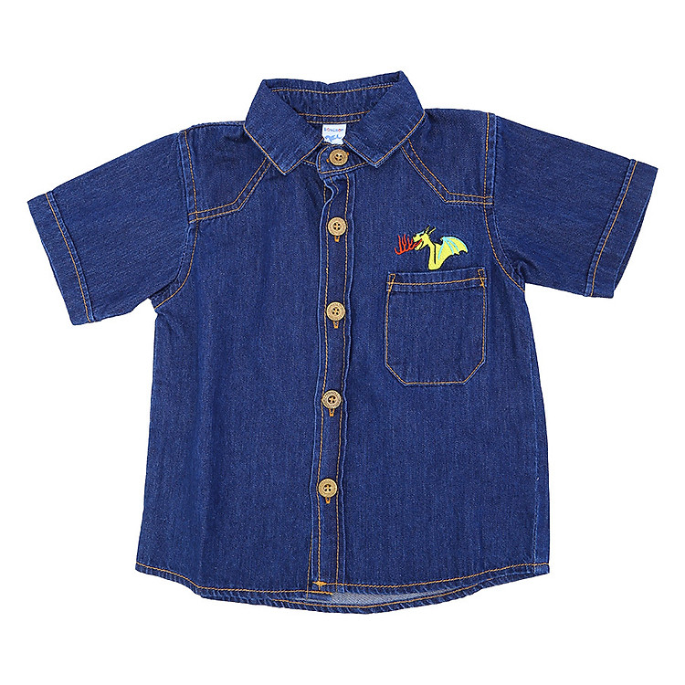Áo Sơ Mi Bé Trai BONCHOP ABT-90105ĐAM - Xanh Jeans