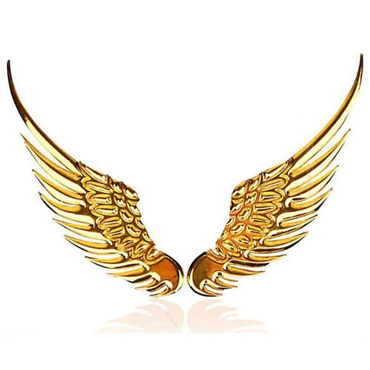 Logo Cánh Chim Ưng 3D Dán Cho Các Loại Xe Ô Tô Màu Vàng