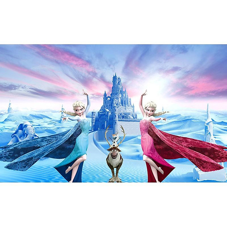 Tranh Elsa HD Nữ Hoàng Băng Giá (90 x 55 cm)