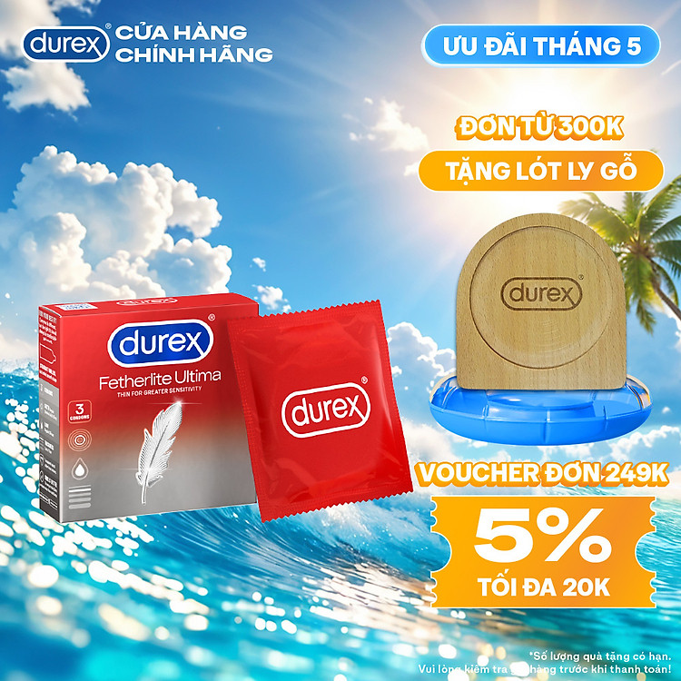Bao cao su Durex Fetherlite Ultima Hộp 3 bao