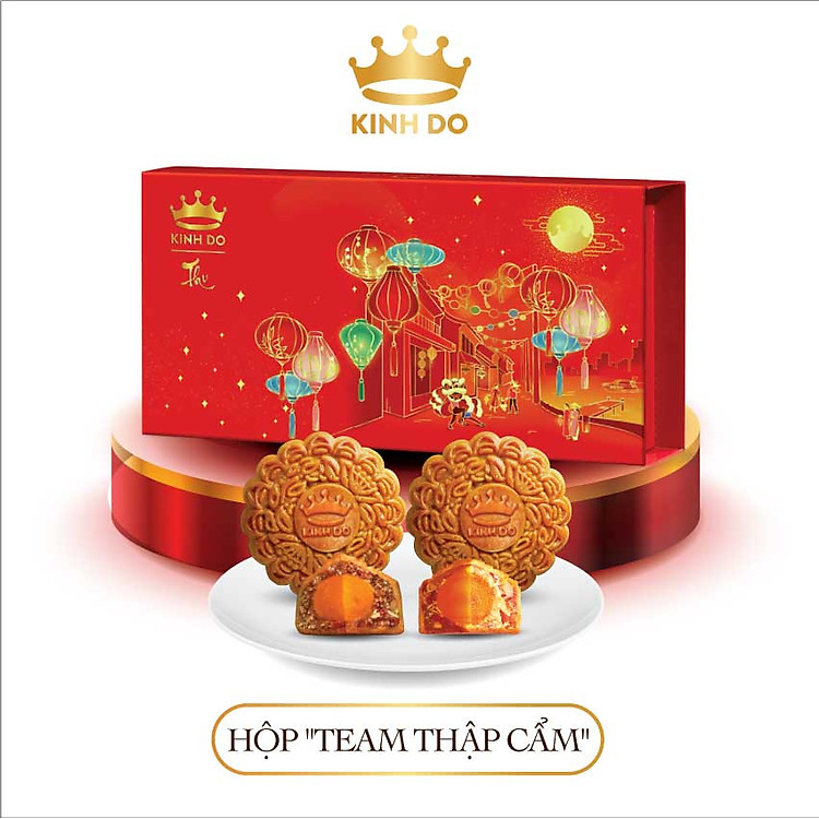 Hộp 2 bánh trung thu Kinh Đô "Team Thập Cẩm" (2 bánh x 150g)