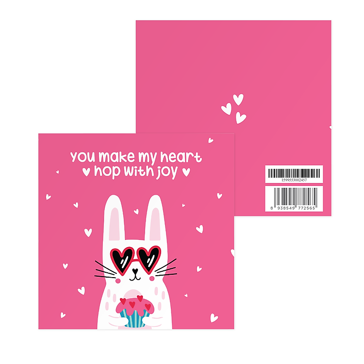 Thiệp Tình Yêu Hình Thỏ (12x12 cm) - Ảnh 3