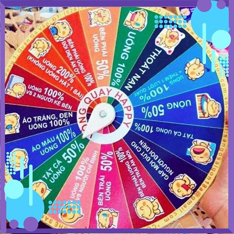 Vòng quay ăn nhậu Khủng Long 16 ô - size 25cm x 6cm