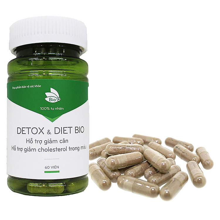 Thực phẩm chức năng Viên Uống hỗ trợ Giảm Cân Detox Diet Bio lọ 60 viên - Hỗ trợ giảm cân đẹp dáng, đẹp da
